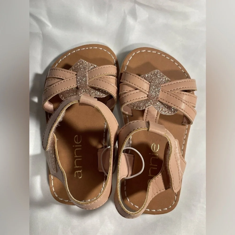 Annie Baby Girls Sandals Strappy Sling Back Open Toe Shoes NWT Sz 6M - Picture 4 of 8